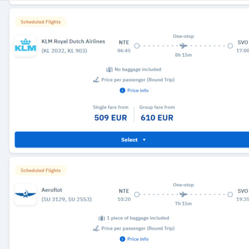 Scheduled flight planning