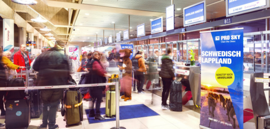 The first non-stop flight from Cologne to Swedish Lapland