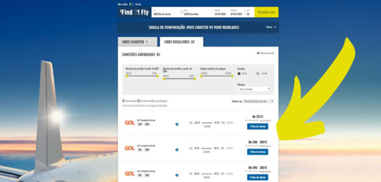 Novo no Find & Fly: preços de passagens de voos regulares